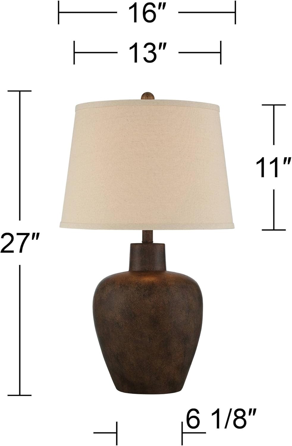 27" Tall Terracotta Table Lamps Set of 2