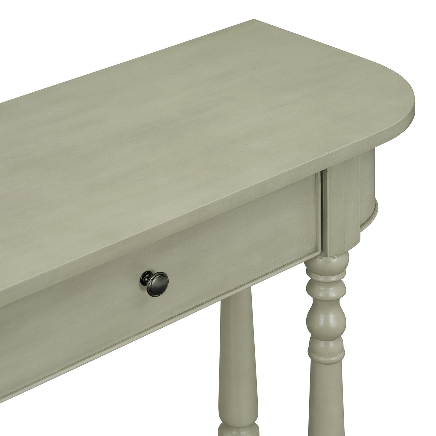 36-Inch Retro Console Sofa Table with Drawer & Storage Shelf