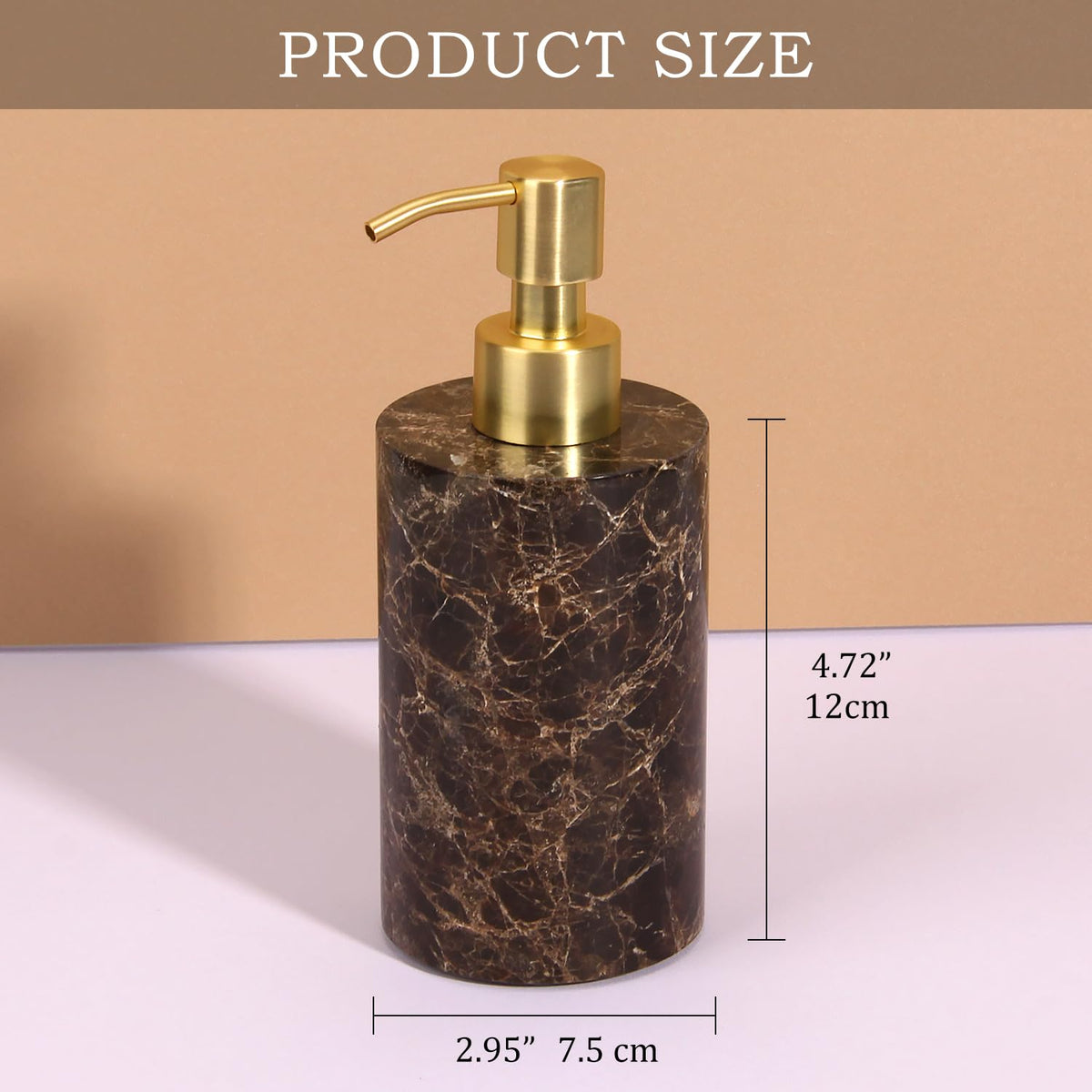Natural Calacatta Viola Marble Soap Dispenser