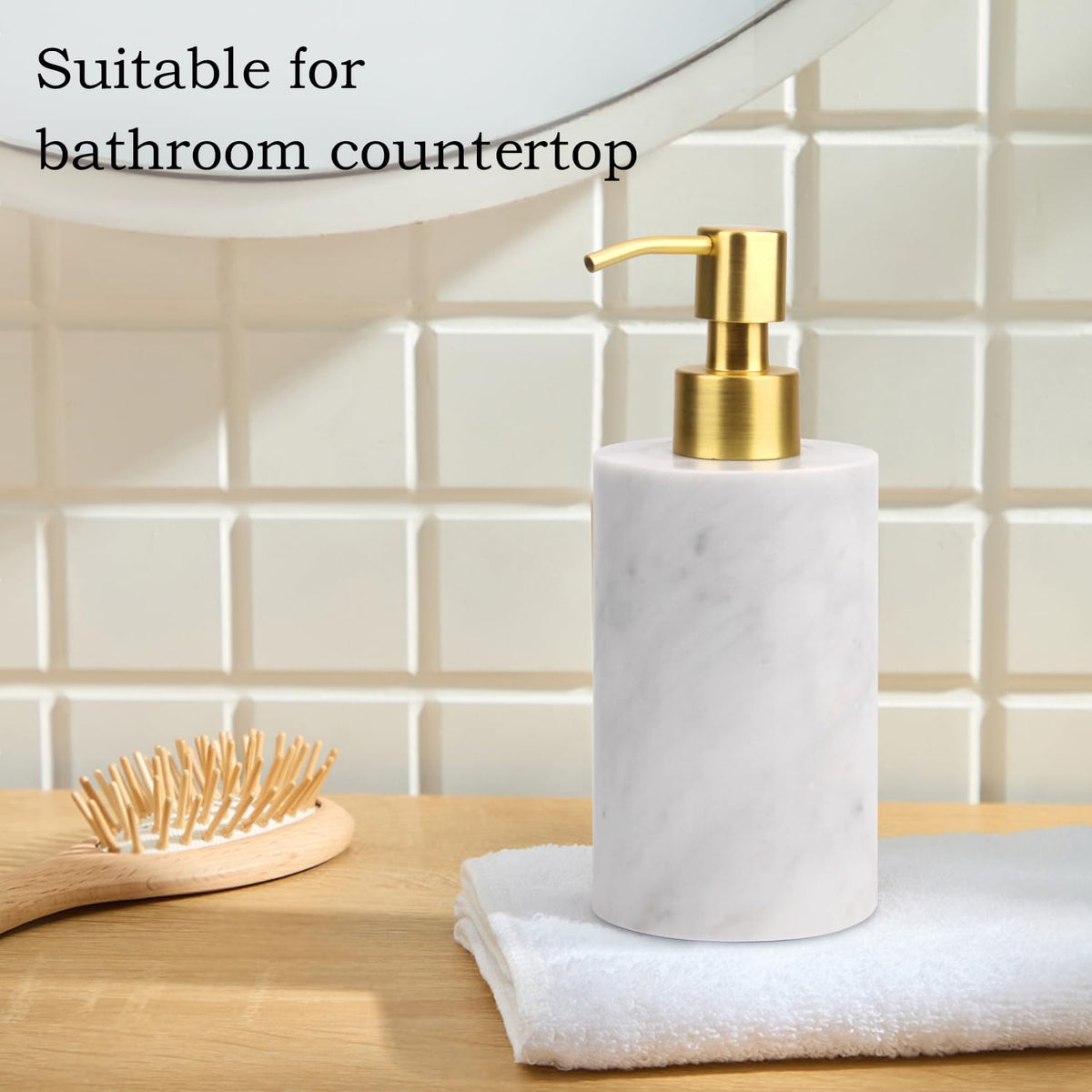 Natural Calacatta Viola Marble Soap Dispenser