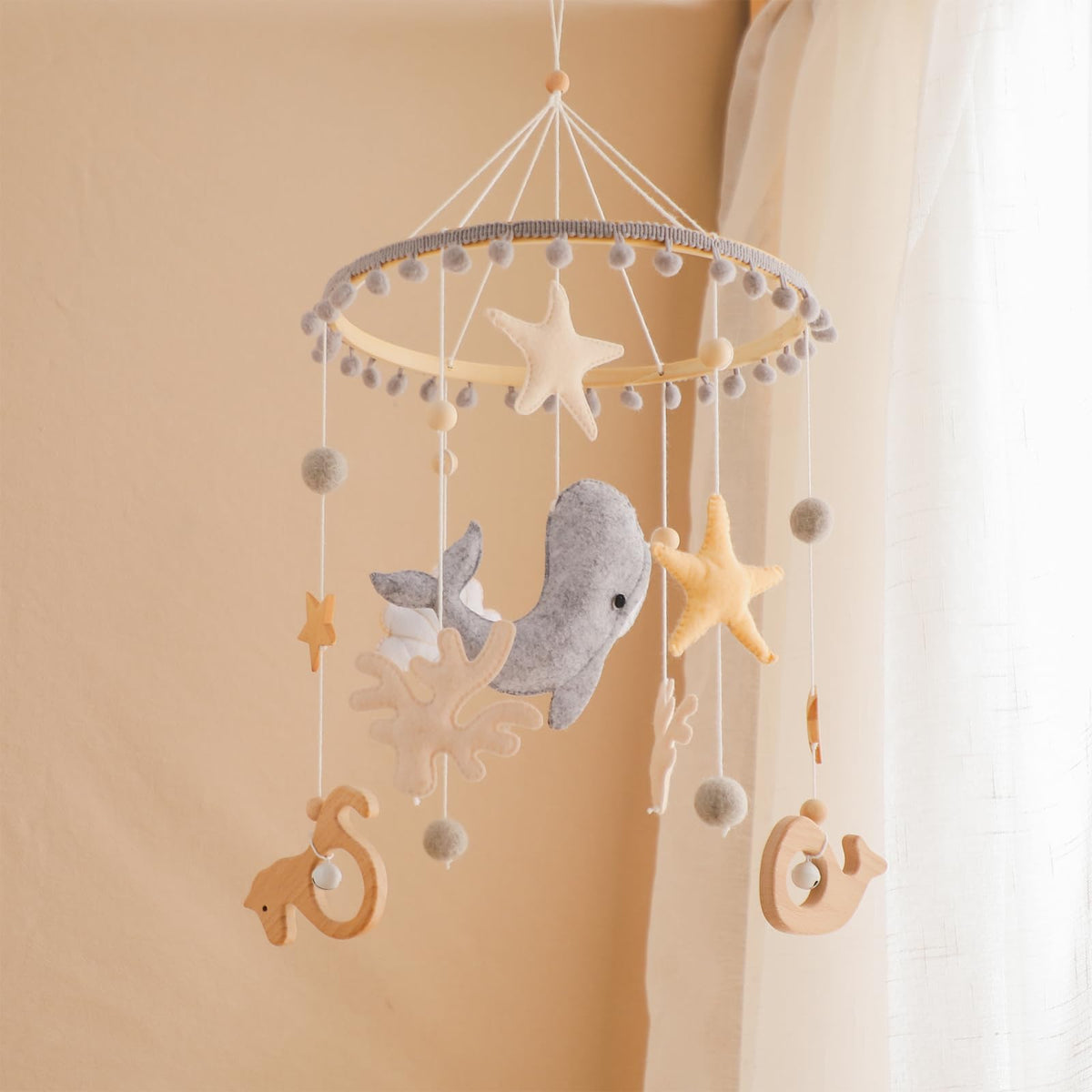 Plush Safari Animal Baby Mobile for Crib