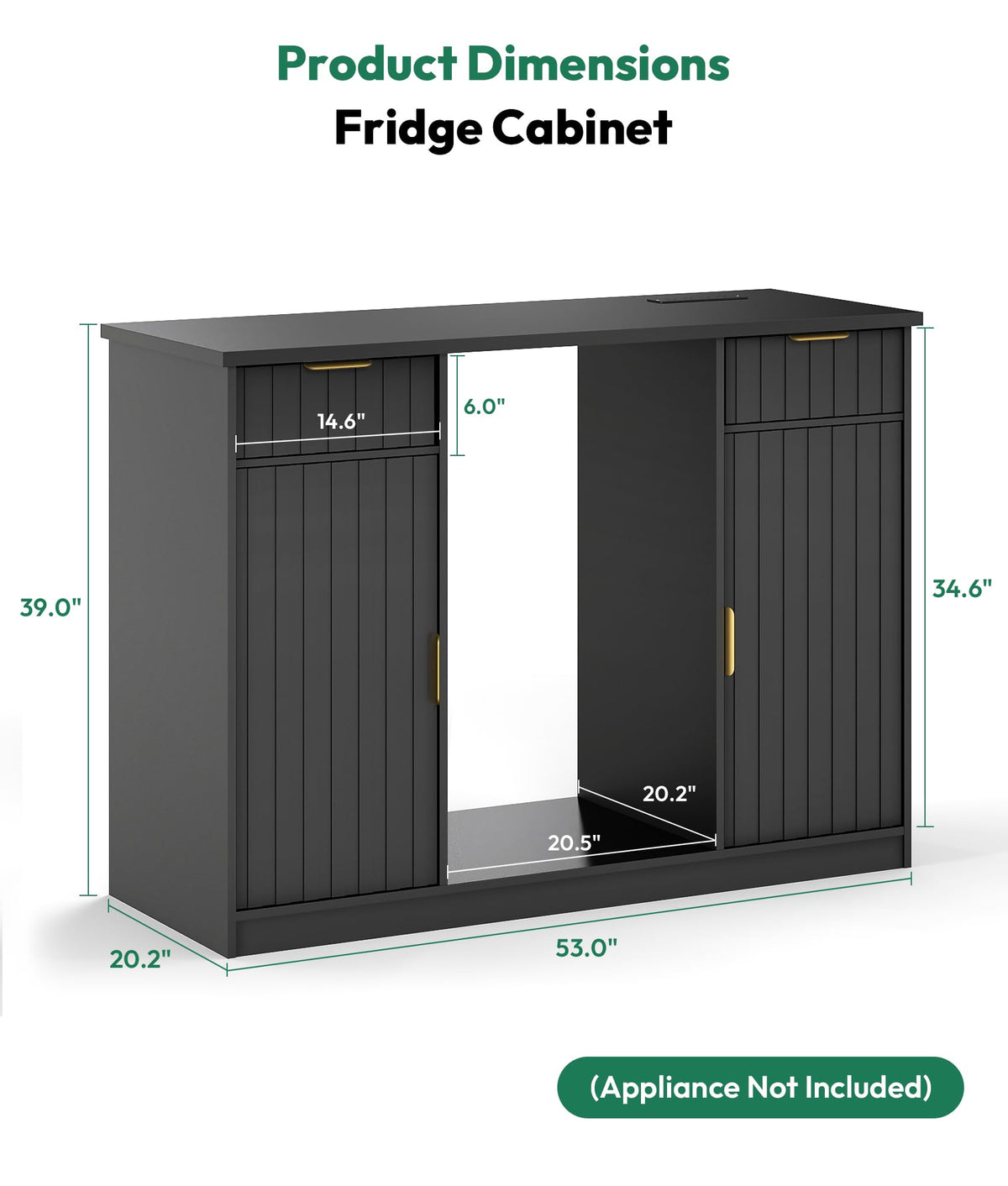 Mini Fridge Cabinet with Hutch and Wine Glass Rack