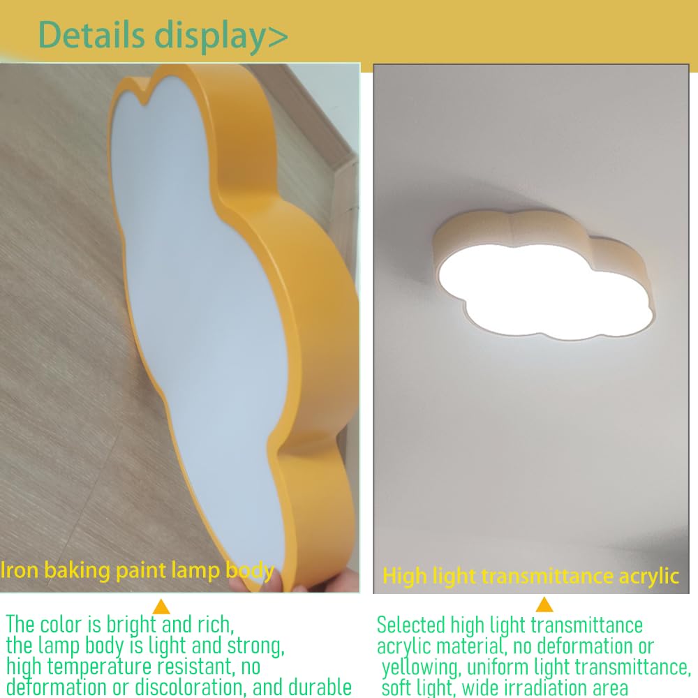 Cloud Shape Led Ceiling Light, with Remote Control