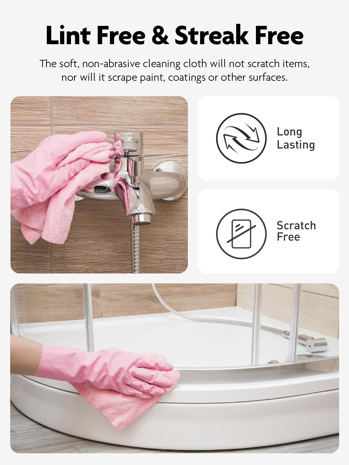 Fantasticlean Microfiber Cleaning Cloth Roll -60 Pack, Tear Away Microfiber Towels, 12" x 12", Reusable, Washable, Scratch Free, Ultra Absorbent Dishcloth for All-Around Cleaning (Beige & Tan)