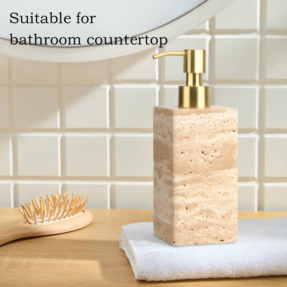 Natural Calacatta Viola Marble Soap Dispenser