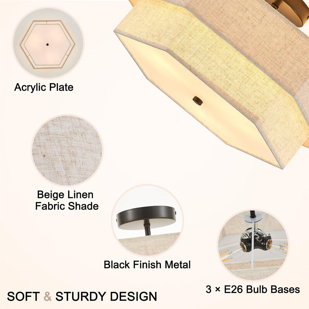 Semi Flush Mount Ceiling Fixture