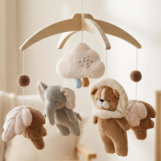 Plush Safari Animal Baby Mobile for Crib