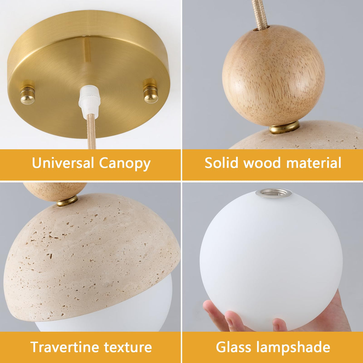Natural Stone Marble Pendants