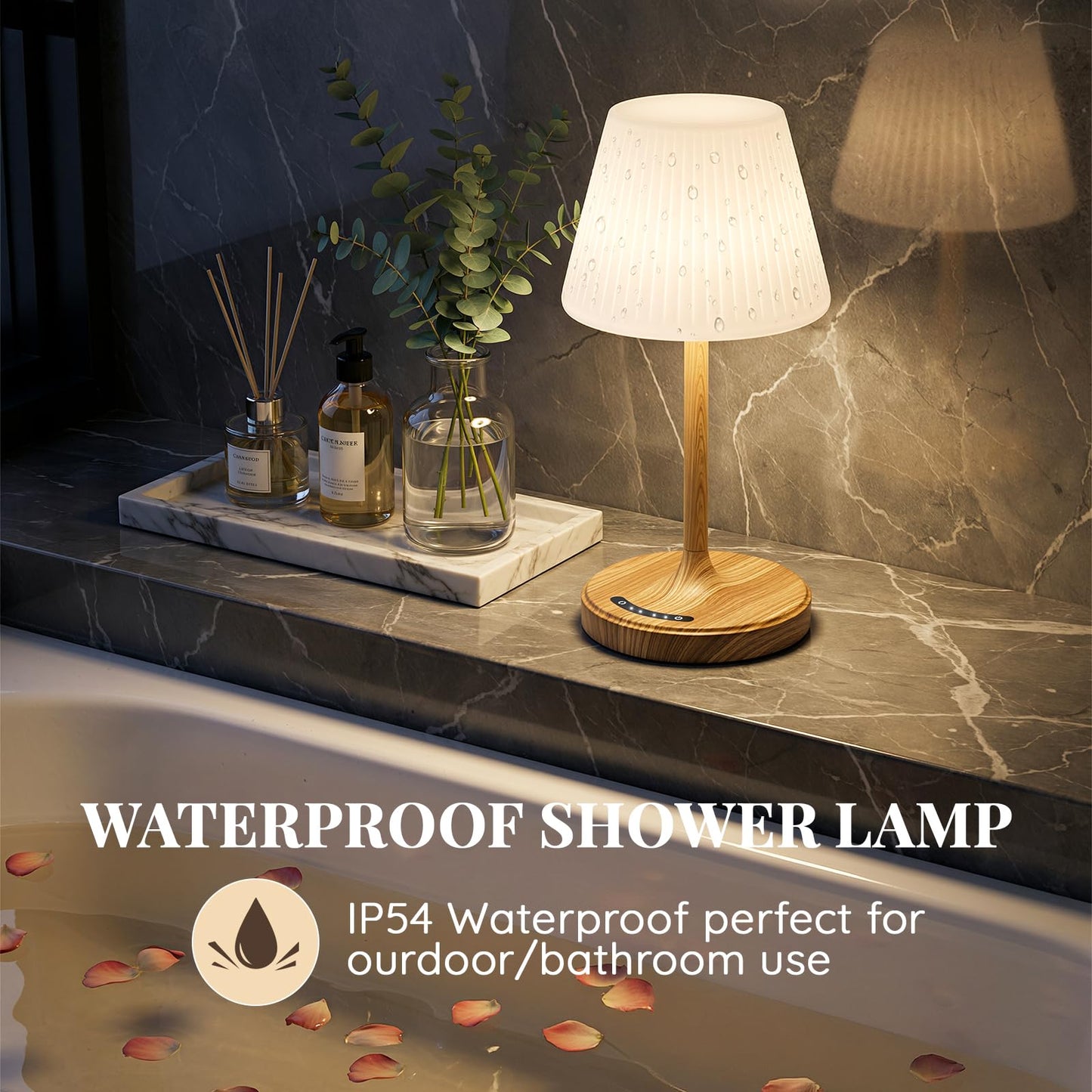 Cordless Waterproof Shower Lamp