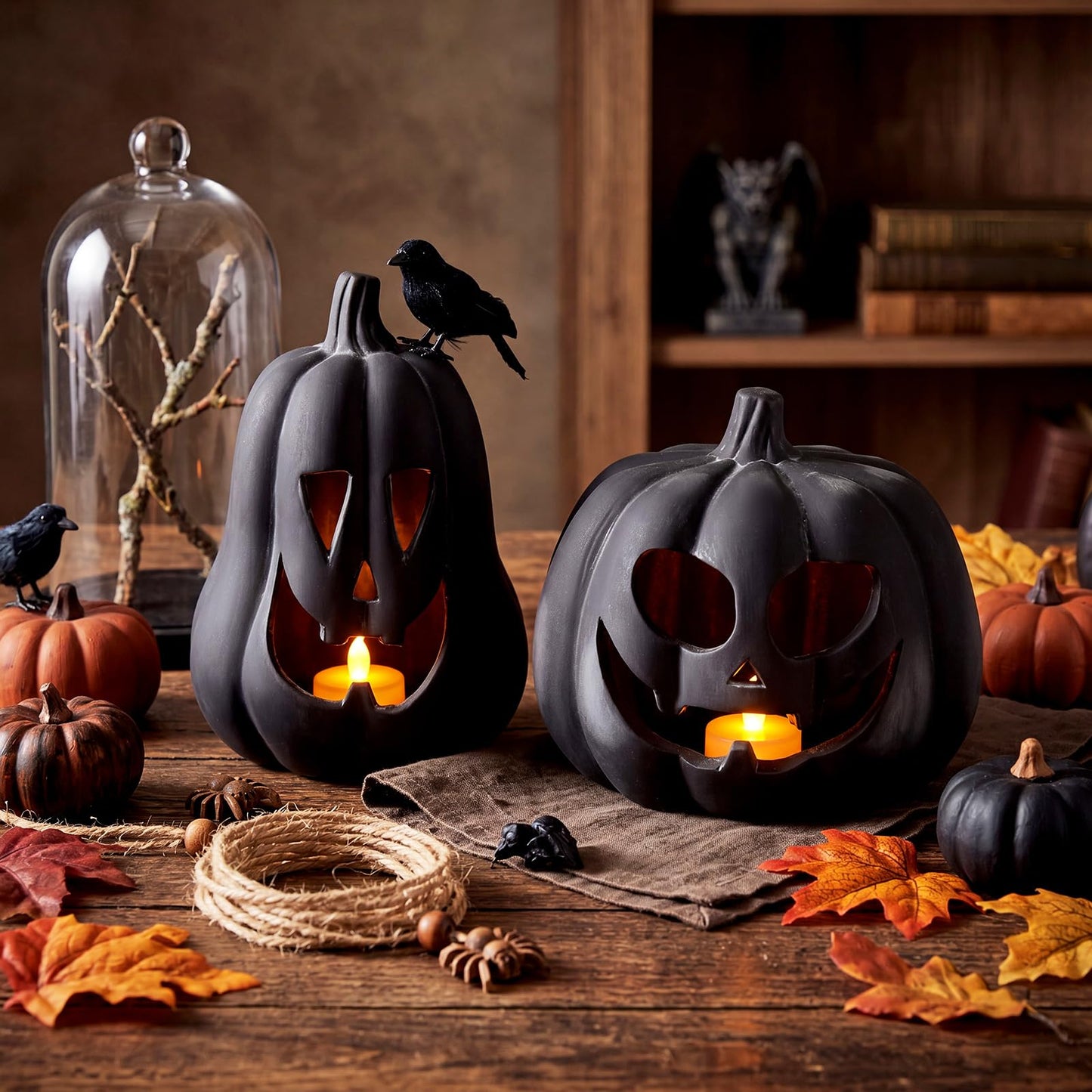 2 Pack Fall Terracotta Pumpkins