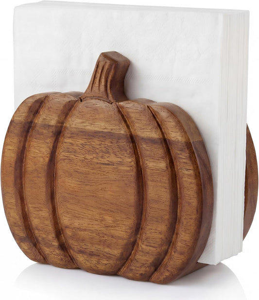 Wooden Pumpkin Napkin Holder