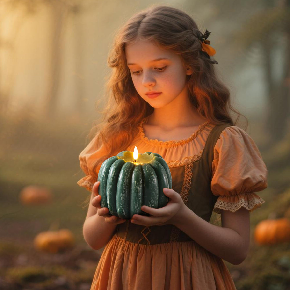 Flameless Pumpkin Candle with Remote