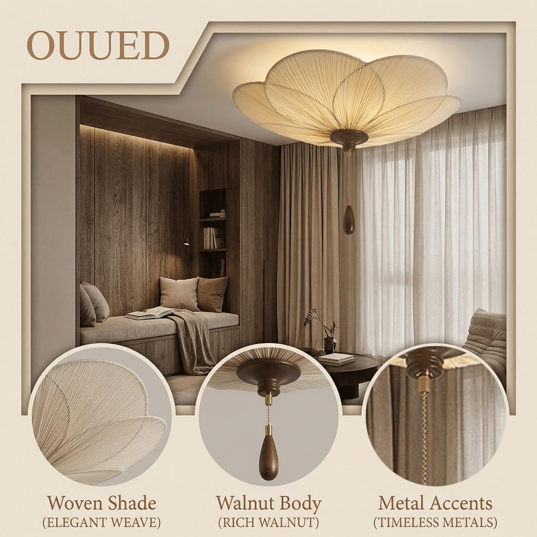 Mid-Century Modern Retro Petal Style Ceiling Light