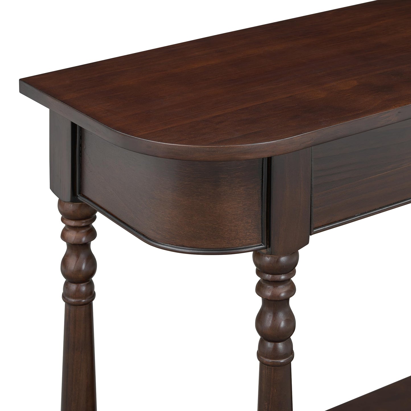 36-Inch Retro Console Sofa Table with Drawer & Storage Shelf