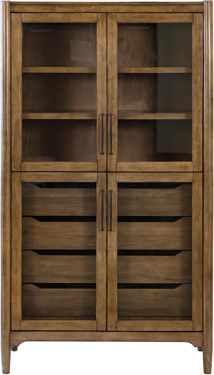Wood Bookcase Display Cabinet