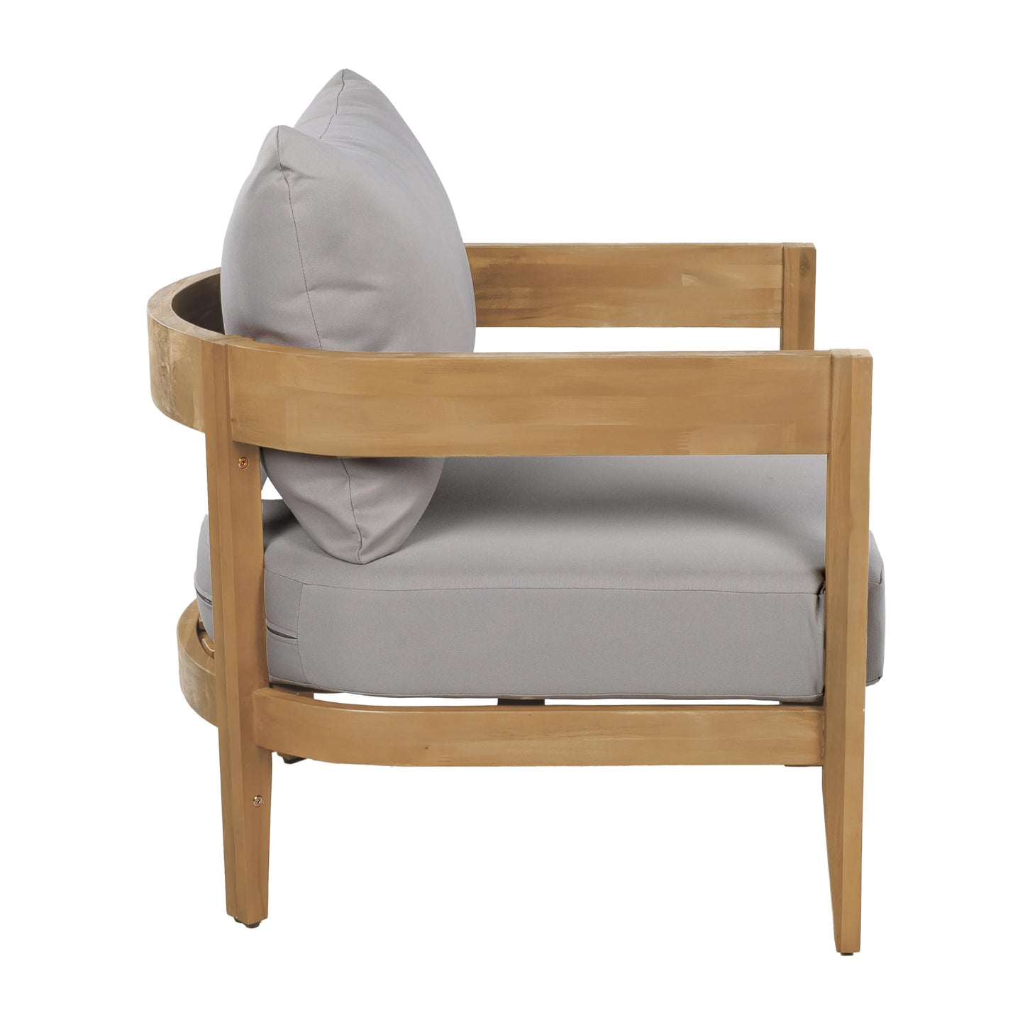 Outdoor Club Chairs with Cushions (Set of 2)