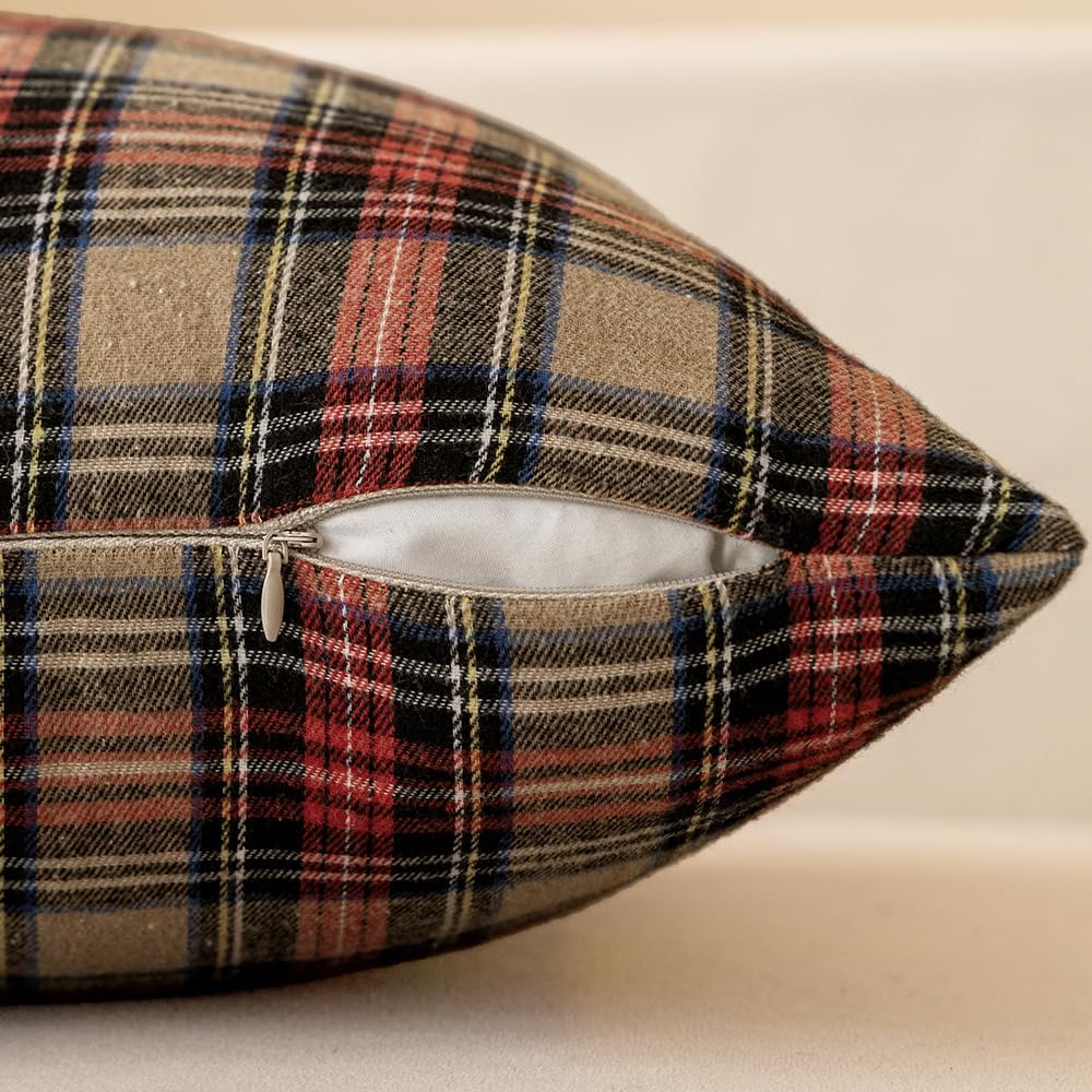 Fall Plaid Pillow Covers