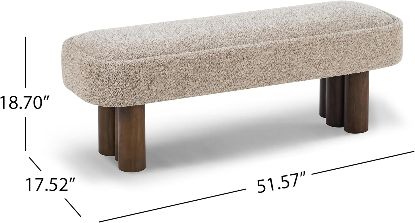 51.5" Bench with Walnut-Finished Legs