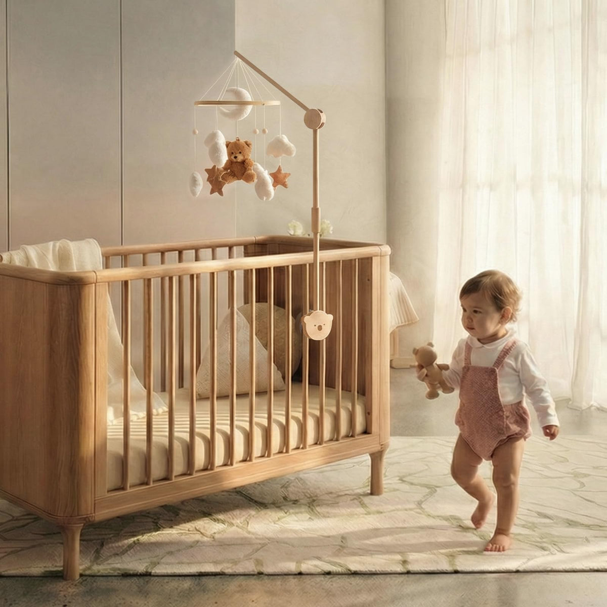 Plush Safari Animal Baby Mobile for Crib