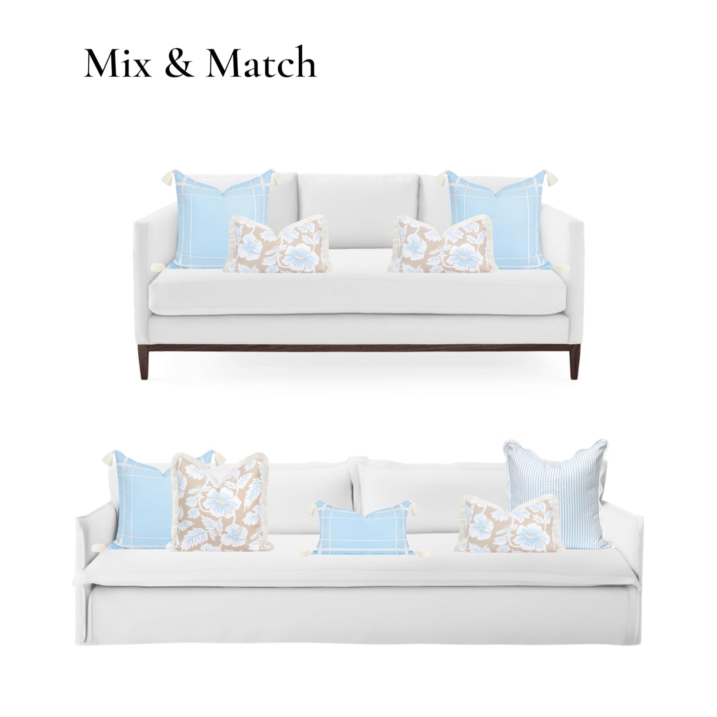 Indoor Outdoor Scalloped Lumbar Pillow Cover 12"x20"
