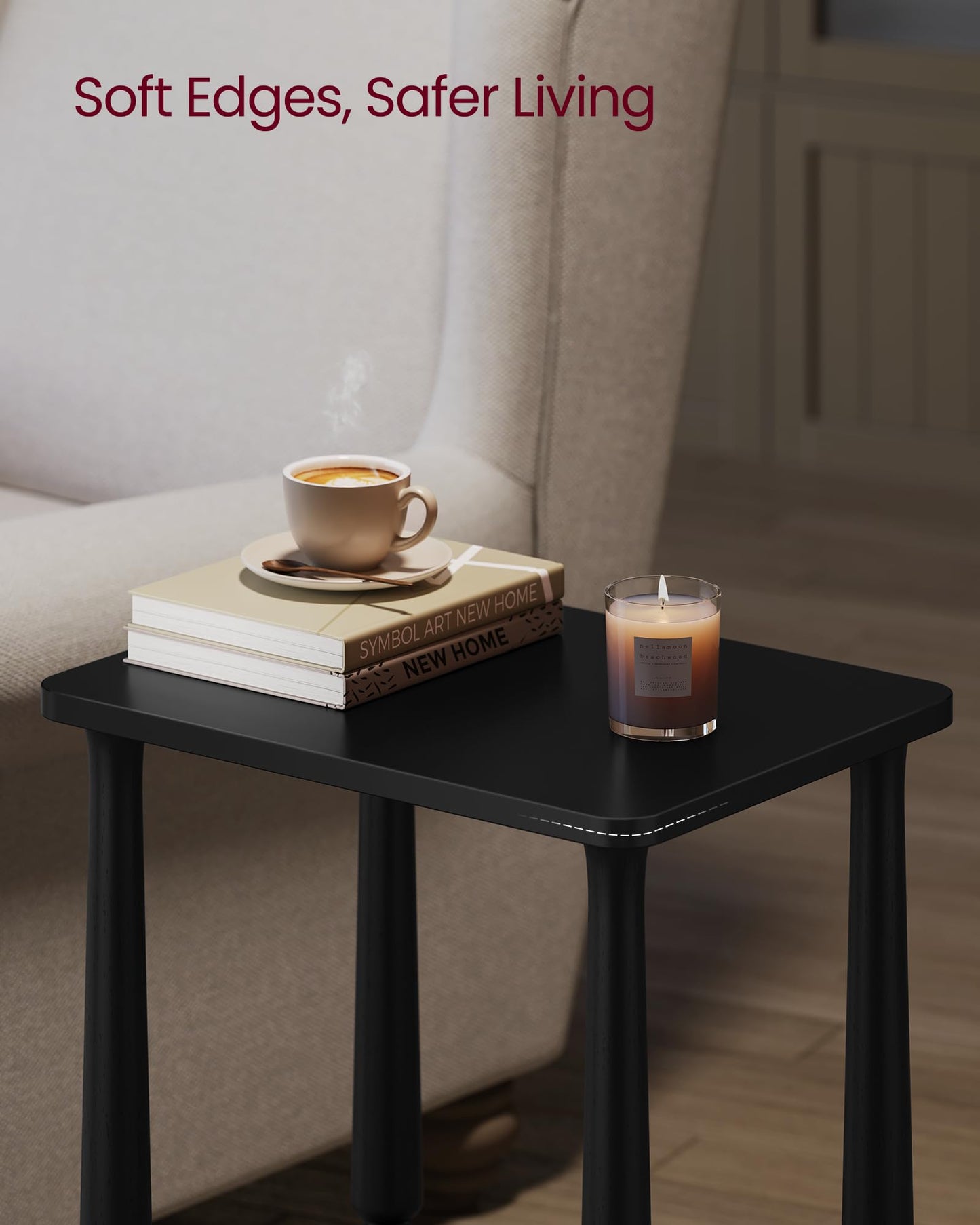 Solid Wood Accent Nightstand