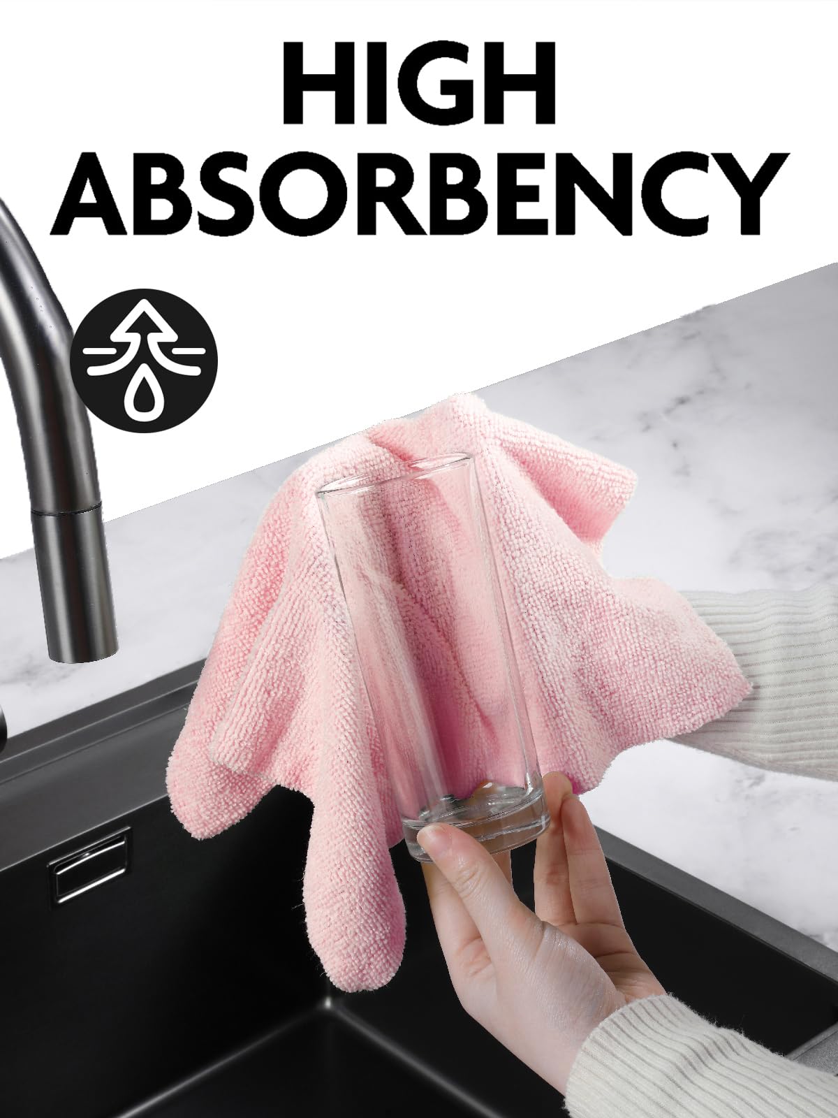 Fantasticlean Microfiber Cleaning Cloth Roll -60 Pack, Tear Away Microfiber Towels, 12" x 12", Reusable, Washable, Scratch Free, Ultra Absorbent Dishcloth for All-Around Cleaning (Beige & Tan)