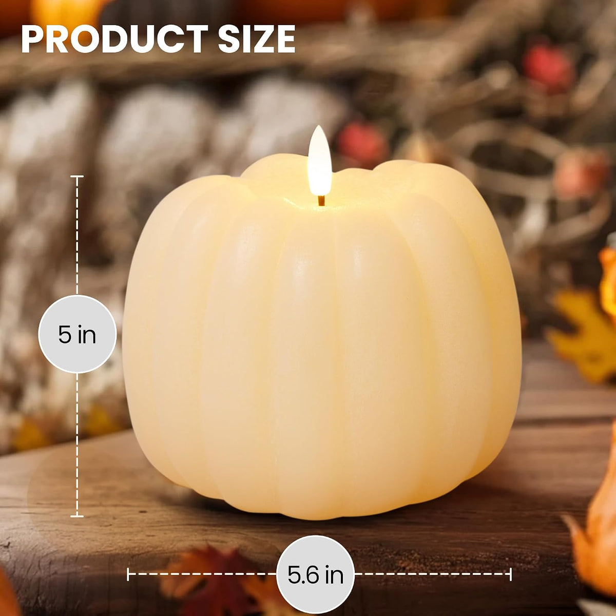 Flameless Pumpkin Candle with Remote