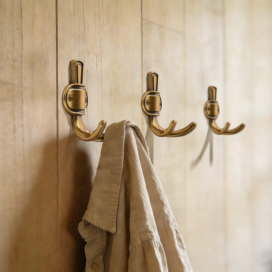 Antique Brass Hooks (5 Pack)