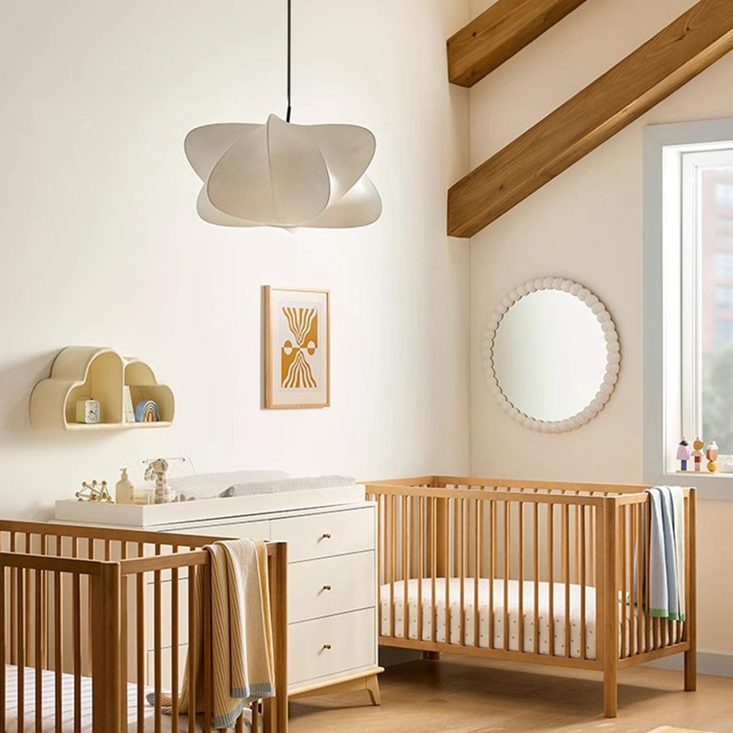 White Fabric Pendant