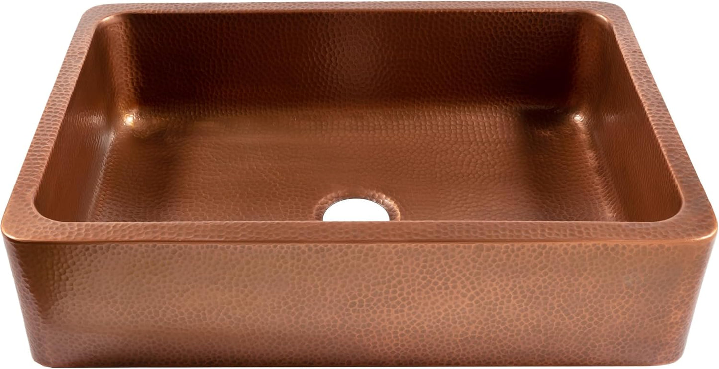 Sinkology Lange Copper 32" Single Bowl Undermount Farmhouse Apron-Front Kitchen Sink