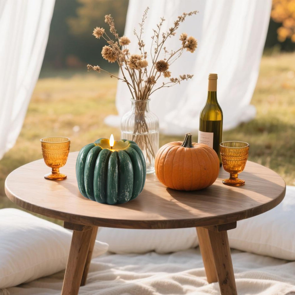 Flameless Pumpkin Candle with Remote