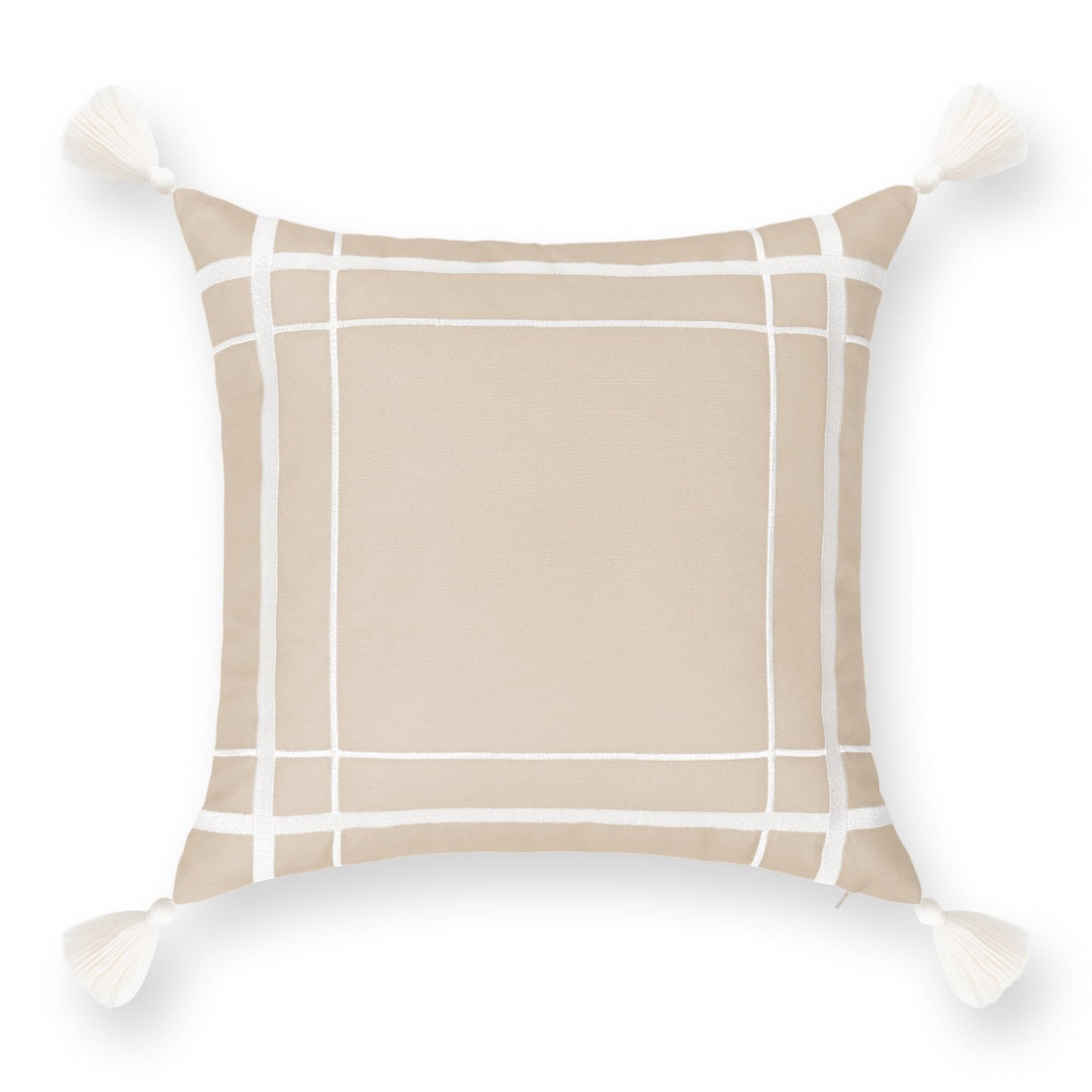 Indoor Outdoor Scalloped Lumbar Pillow Cover 12"x20"