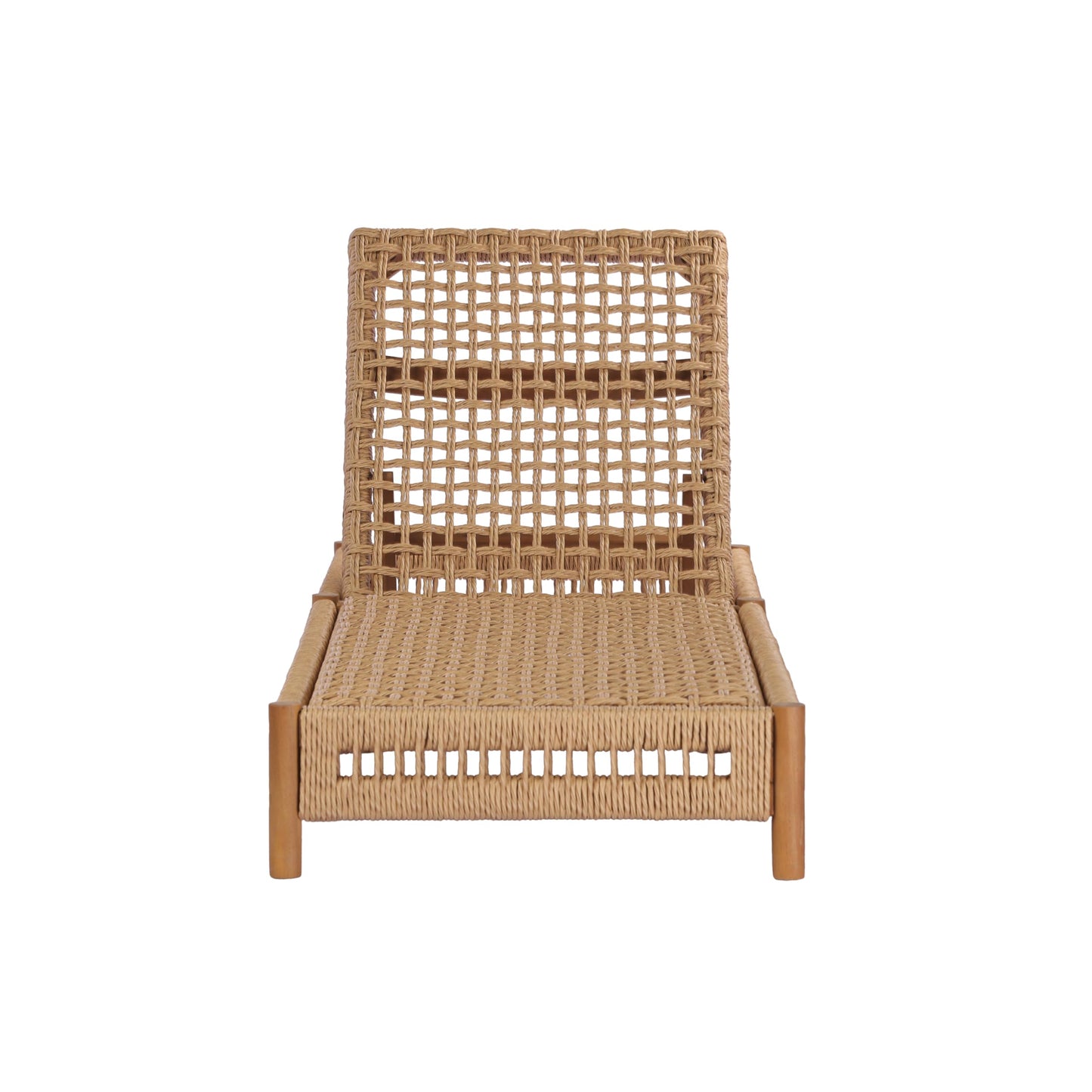 Christopher Knight Home Mercer Acacia Wood Chaise Lounge Chair Outdoor, Poolside Sun Lounger Recliner with Wicker Seat, Patio Outdoor Chaise Lounge, Adjustable Backrest Lounge Sofa, Teak+Light Brown