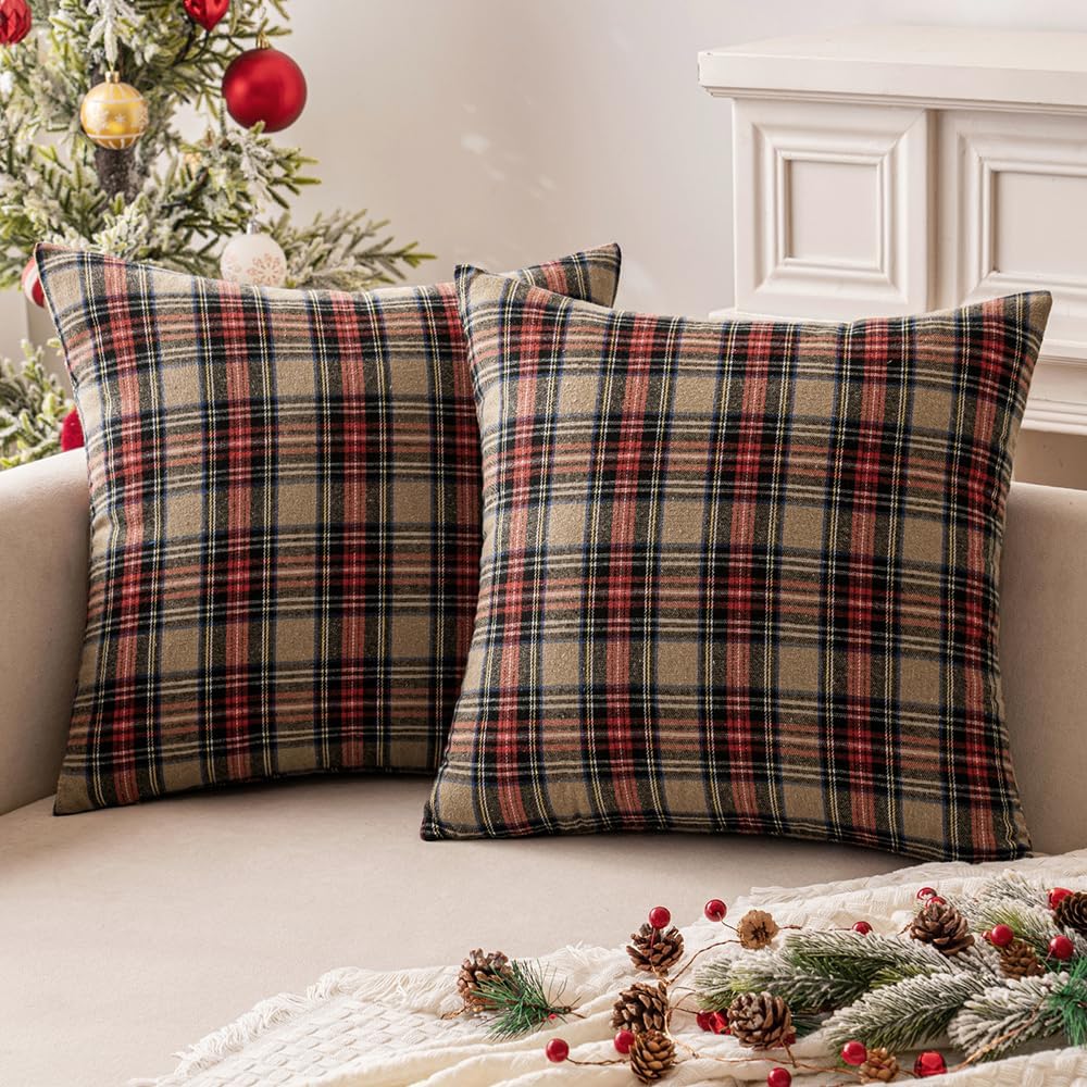 Fall Plaid Pillow Covers