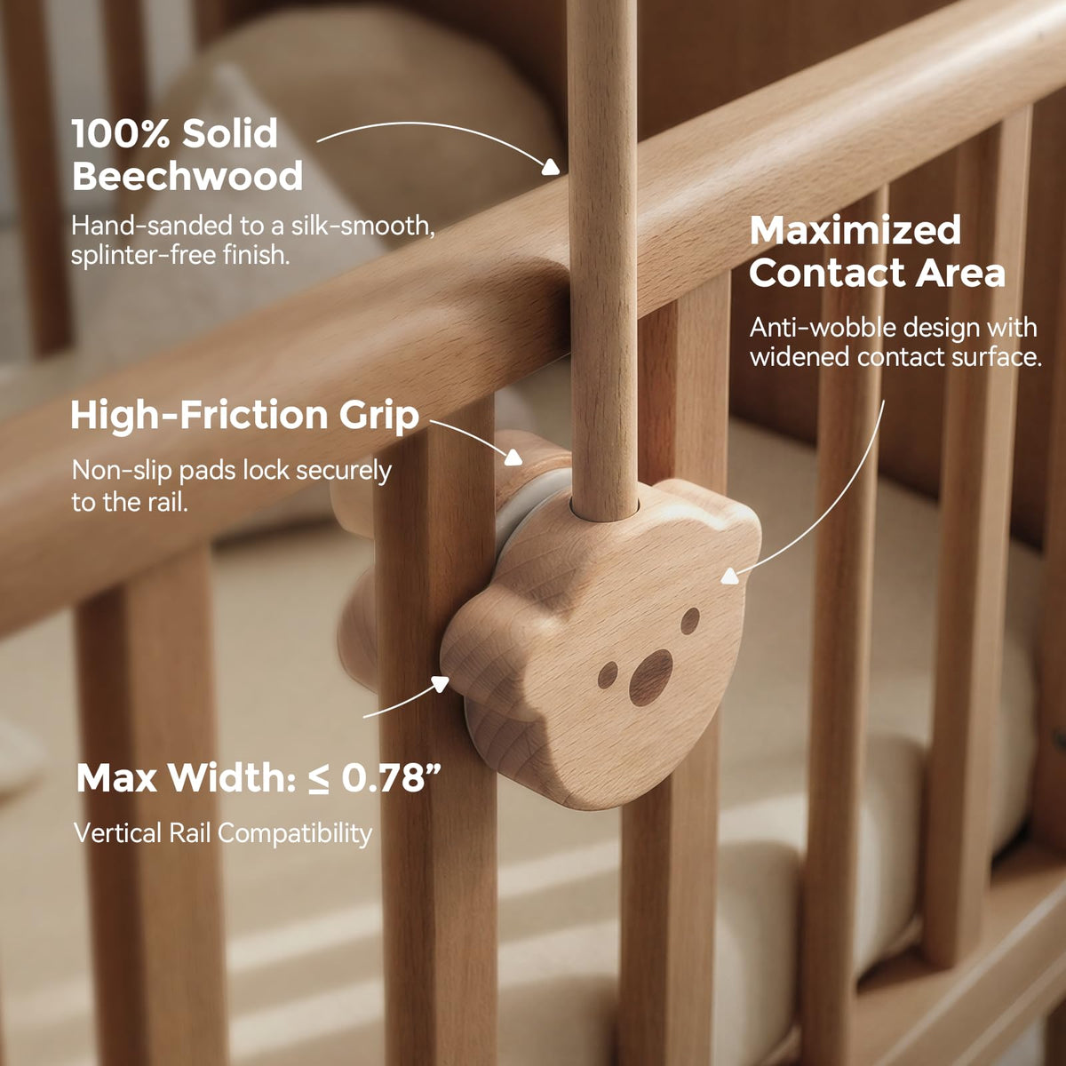 Plush Safari Animal Baby Mobile for Crib