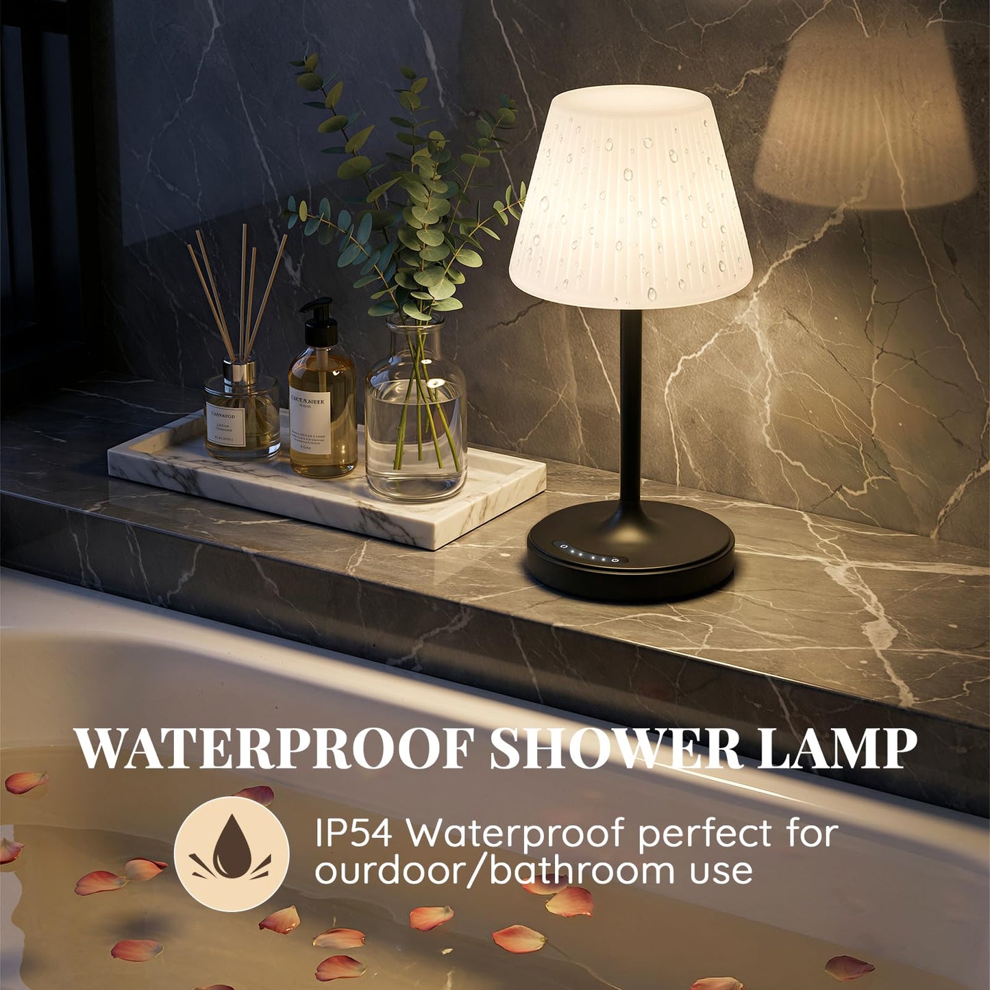 Cordless Waterproof Shower Lamp