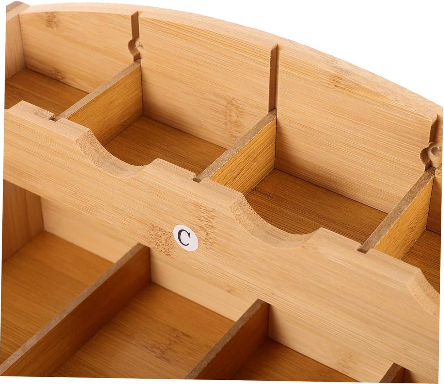 Tea Organizer and Storage Tiered Tea Bag Holder for Cabinet Bamboo Material