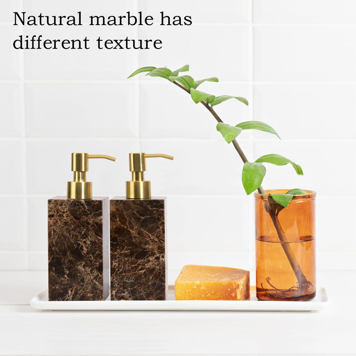 Natural Calacatta Viola Marble Soap Dispenser