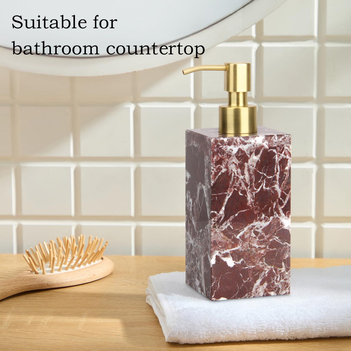 Natural Calacatta Viola Marble Soap Dispenser