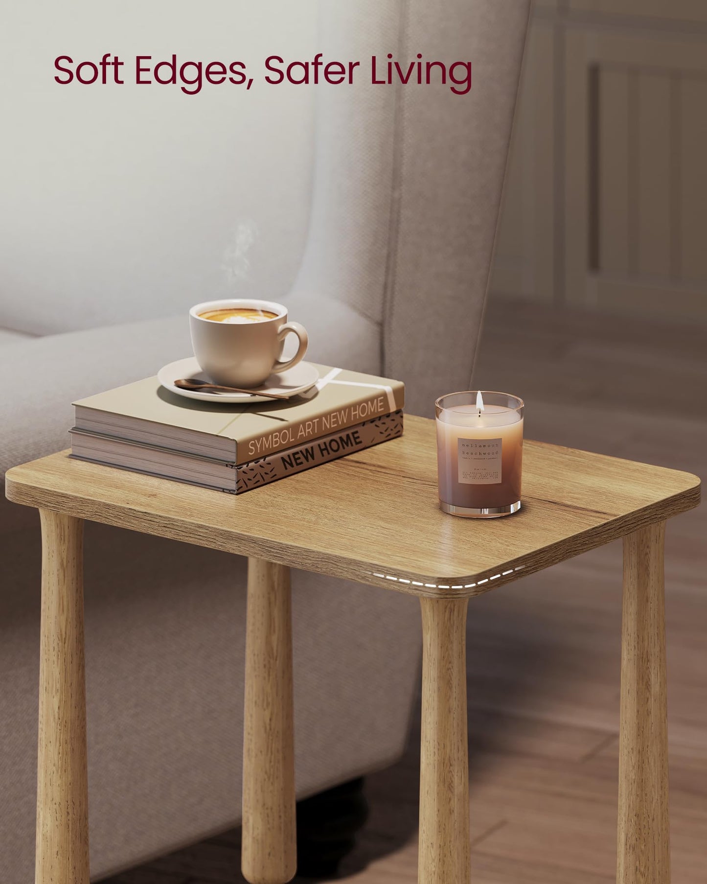 Solid Wood Accent Nightstand