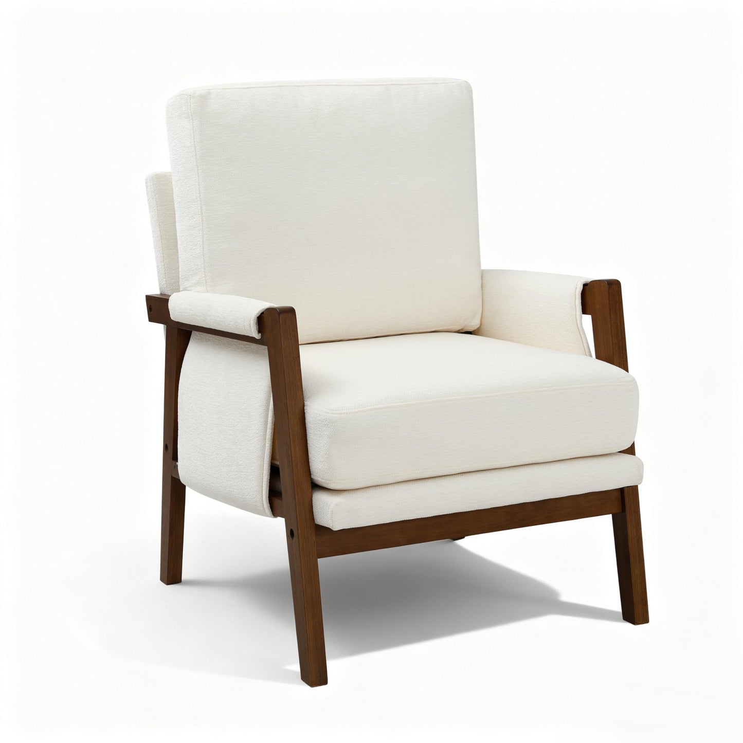 Modern Accent Armchair_Solid Wood