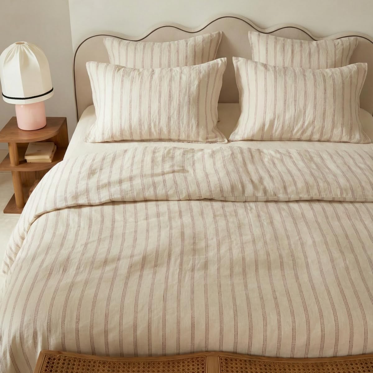 Duvet Cover Set - Brown Plaid Gingham Comforter Cover with Zipper Closure
