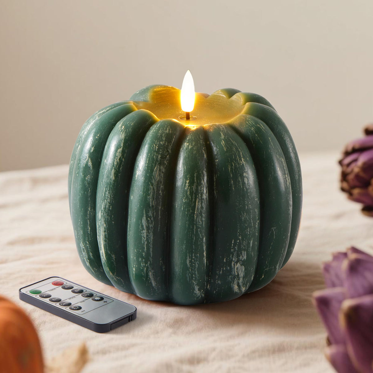 Flameless Pumpkin Candle with Remote