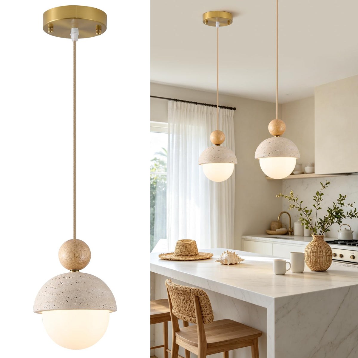 Natural Stone Marble Pendants