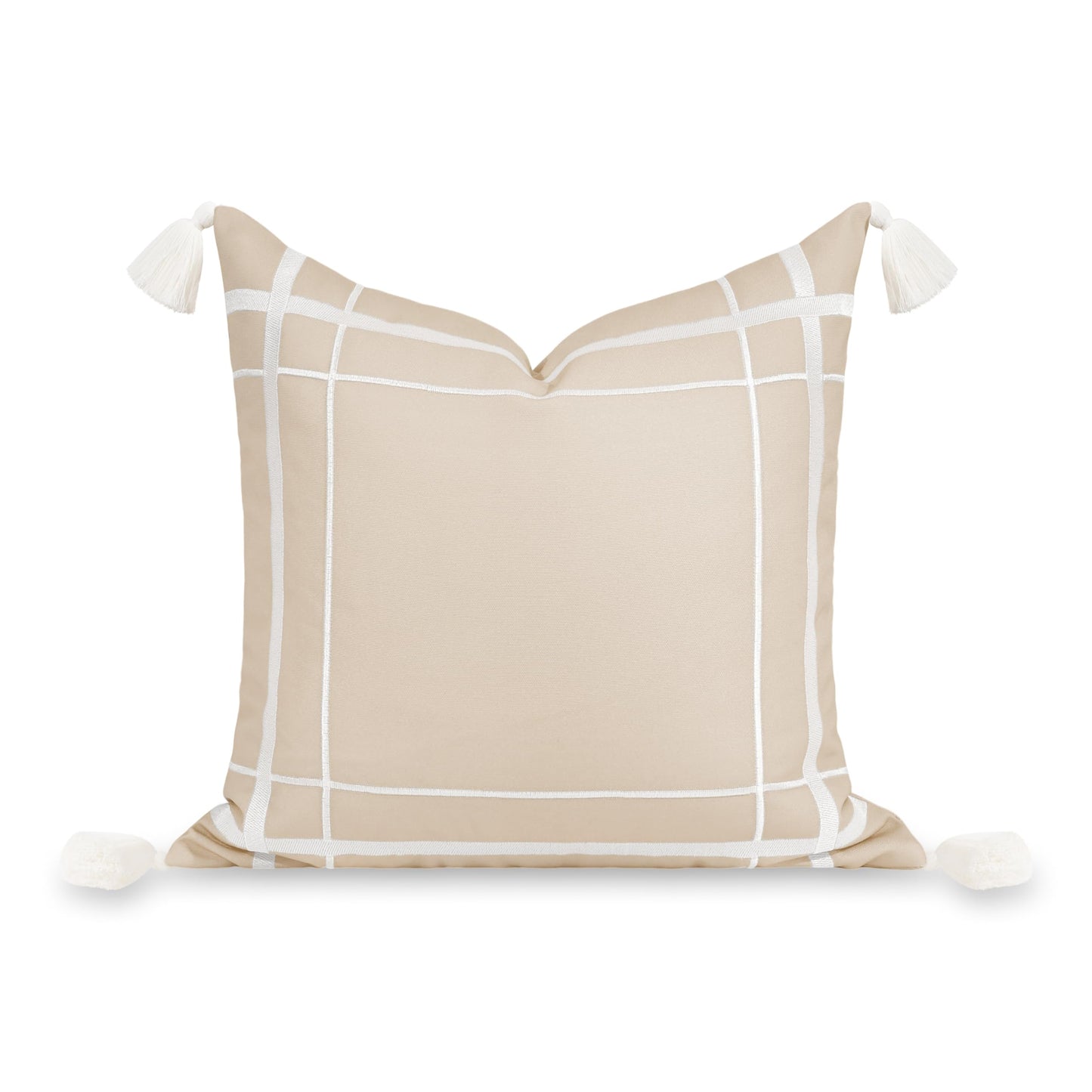 Indoor Outdoor Scalloped Lumbar Pillow Cover 12"x20"