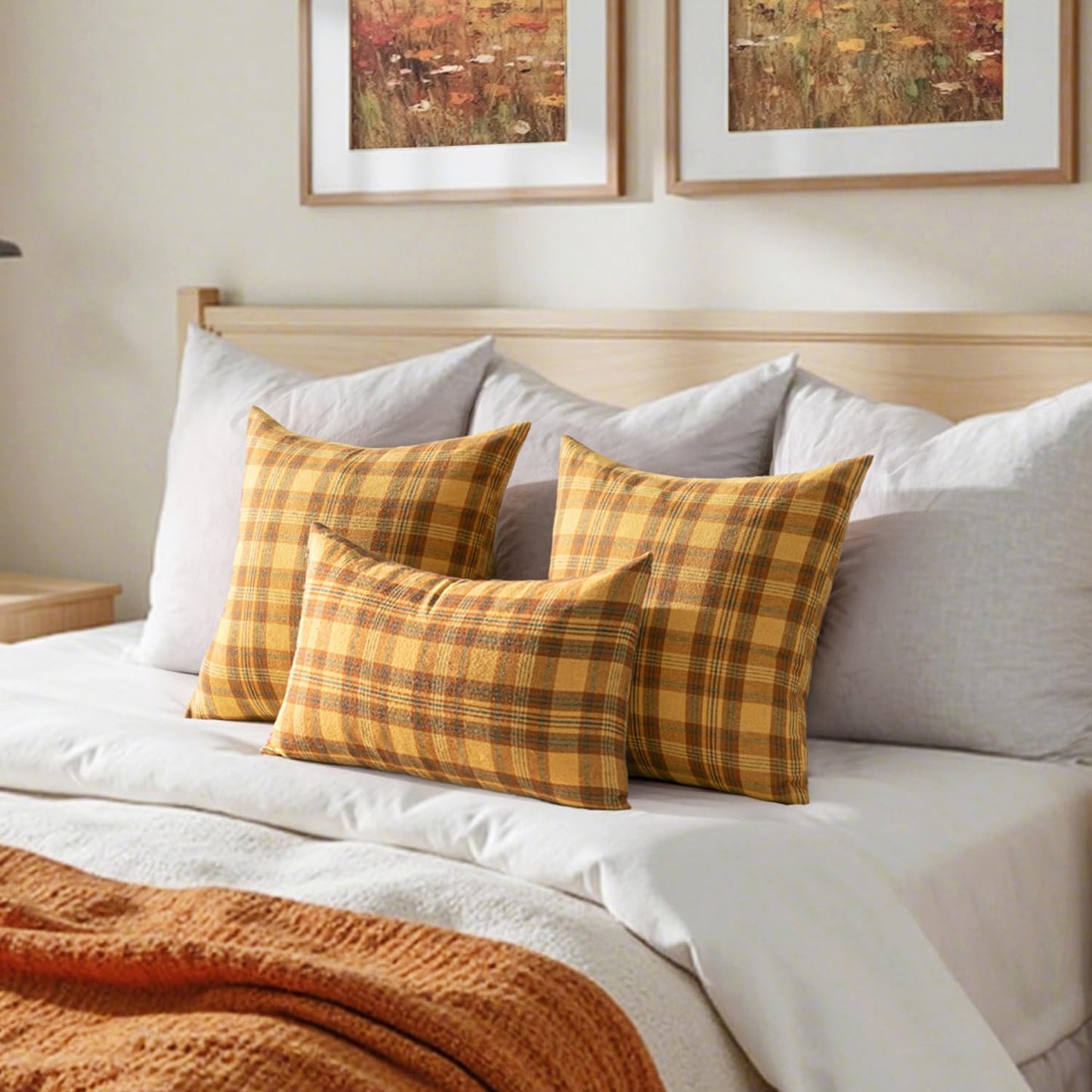Fall Plaid Pillow Covers