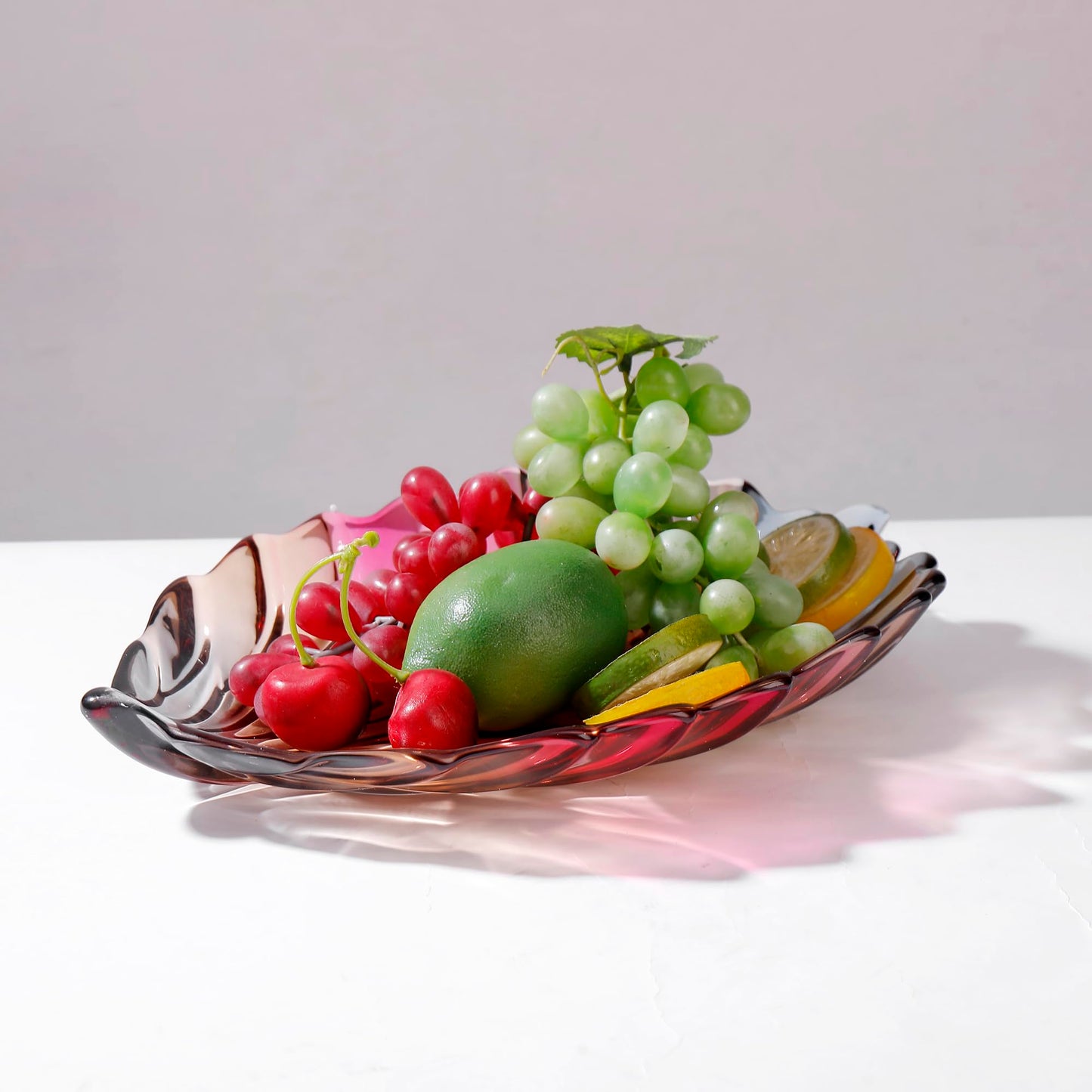 Gold Crystal Glass Leaf-shaped Bowl