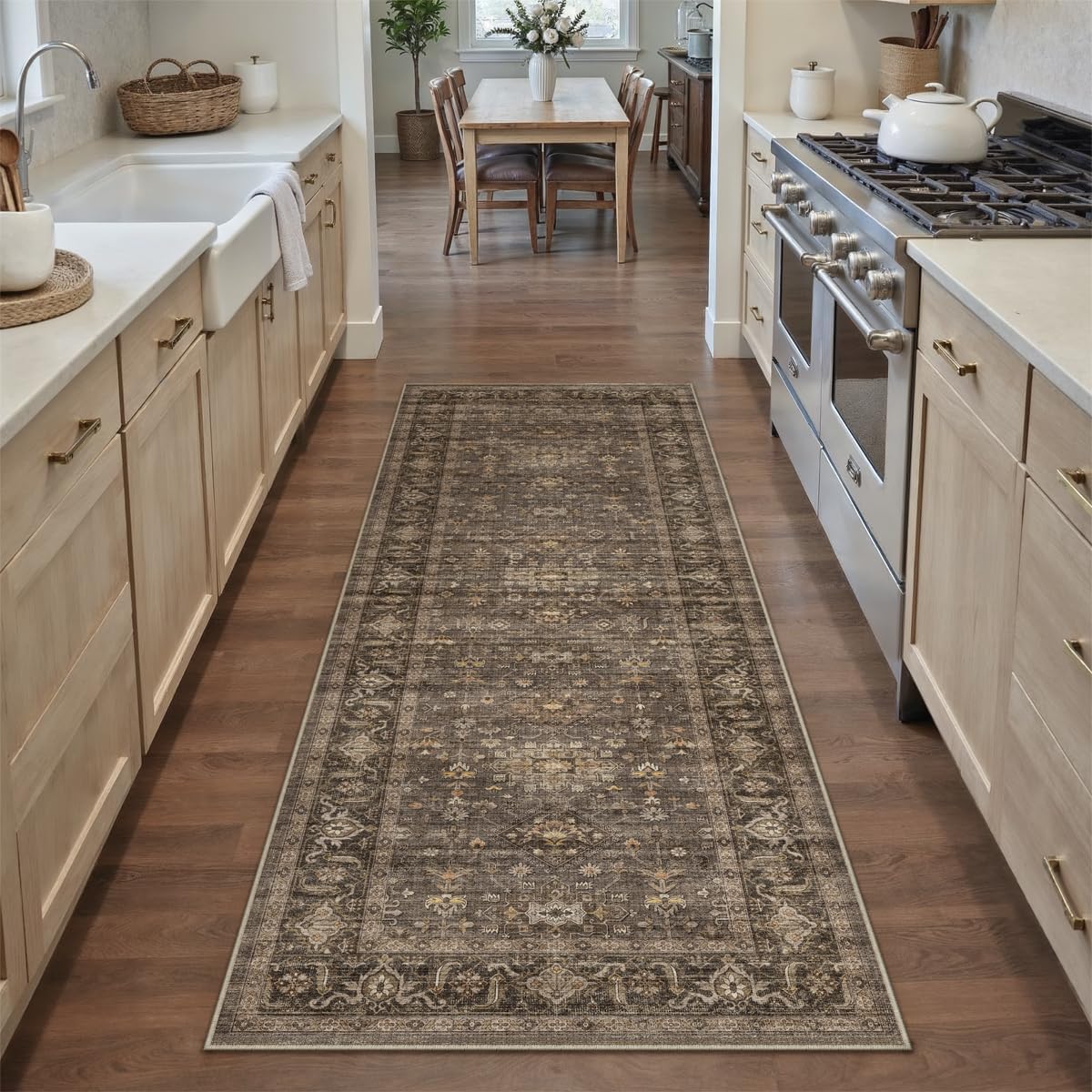 Dark Brown Vintage Rug