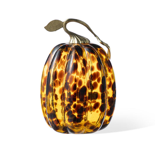 Amber Glass Pumpkin Decor