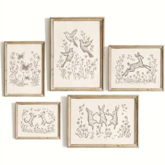 Vintage Nursery Wall Art Canvas